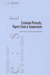 Estonian Prosody: Papers from a Symposium