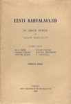 Eesti rahvalaulud (1. osa)