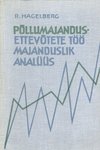 Põllumajandusettevõtete töö majanduslik analüüs