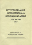 Mittepõliselanike integratsioon ja regionaalne areng