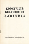 Köögiviljakultuuride kahjurid