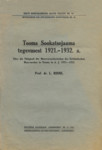 Tooma Sookatsejaama tegevusest 1921.-1932. a.