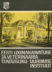 Tööpunalipu ordeniga Eesti Loomakasvatuse ja Veterinaaria Teadusliku Uurimise Instituut