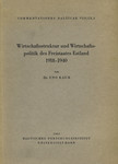 Wirtschaftsstruktur und Wirtschaftspolitik des Freistaates Estland 1918-1940