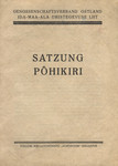 Satzung. Põhikiri