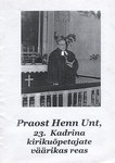 Praost Henn Unt, 23. Kadrina kirikuõpetajate väärikas reas