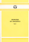 Problems of uralistics (2. osa)
