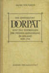 Die Universität Dorpat und das Eindringen der frühen Aufklärung in Livland 1690-1710