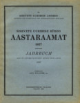 Sisevete uurimise büroo aastaraamat. Jahrbuch des Hydrometrischen Büros Estlands