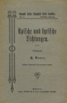Epische und lyrische Dichtungen