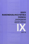 Eesti rakenduslingvistika ühingu aastaraamat (9. osa)