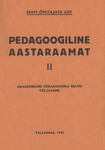 Pedagoogiline aastaraamat (2. osa)