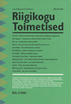 Riigikogu Toimetised (2. osa)