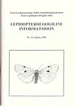 Lepidopteroloogiline informatsioon (11. osa)
