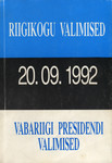 Vabariigi Presidendi ja Riigikogu valimised 1992