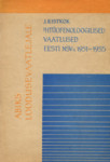Ihtüofenoloogilised vaatlused Eesti NSV-s 1951-1955