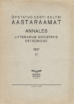 Õpetatud Eesti Seltsi Aastaraamat. Annales Litterarum Societatis Esthonicae. Sitzungsberichte der Gelehrten Estnischen Gesellschaft (2. osa)