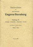Nachrichten über das Geschlecht Ungern-Sternberg